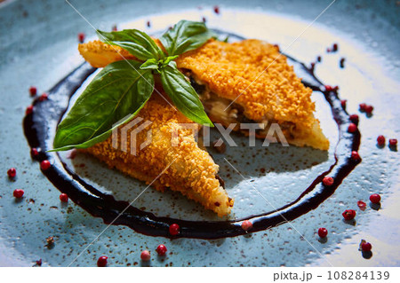 Krokiety - Polish style croquettes filled with beef Krokiety - Polish style croquettes filled with beef 108284139