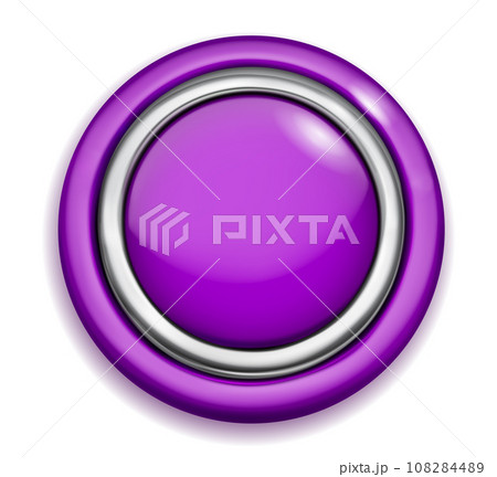 Big button with metallic and colored bordersのイラスト素材 [108284489] - PIXTA