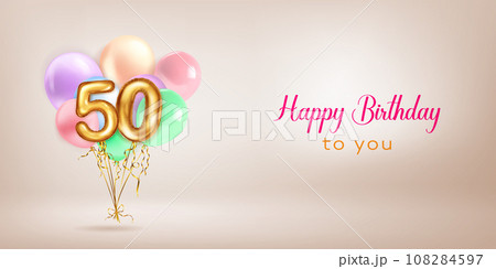 Festive birthday illustration with balloons Festive birthday illustration with balloons 108284597