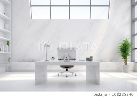 Open space office interior. Generative AI Open space office interior. Generative AI 108285240