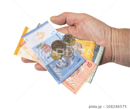 Malaysian Ringgit banknotes and coins Malaysian Ringgit banknotes and coins 108286575