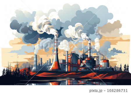 A modern industrial plant 108286731