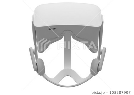 Virtual reality glasses isolated on white monochrome background. 3d render Virtual reality glasses isolated on white monochrome background. 3d render 108287907