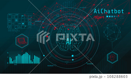 Technology brain and machine learning concept. 108288603