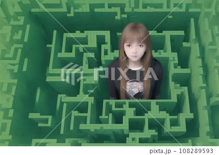 AI生成画像／迷宮を彷徨う複雑な心の内 7 108289593
