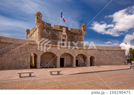 Old bastion fort in Menton, France 108290475