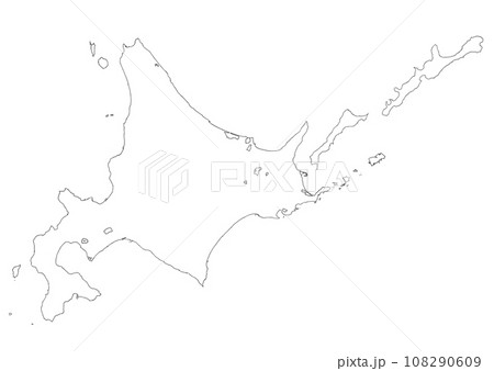 白地図　北海道 108290609