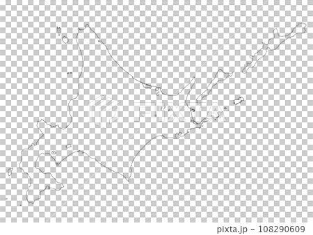 白地図　北海道 108290609