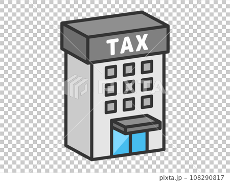 Illustration of the exterior of a tax office (3D line drawing) Illustration of the exterior of a tax office (3D line drawing) 108290817