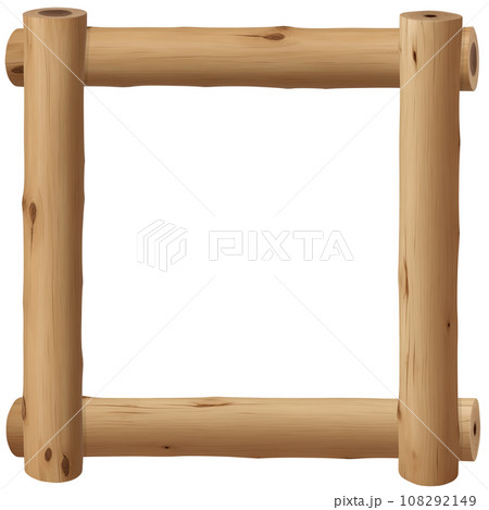 丸太のフレーム「AI生成画像」 丸太のフレーム「AI生成画像」 108292149