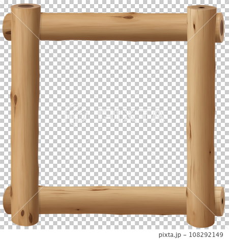 丸太のフレーム「AI生成画像」 丸太のフレーム「AI生成画像」 108292149