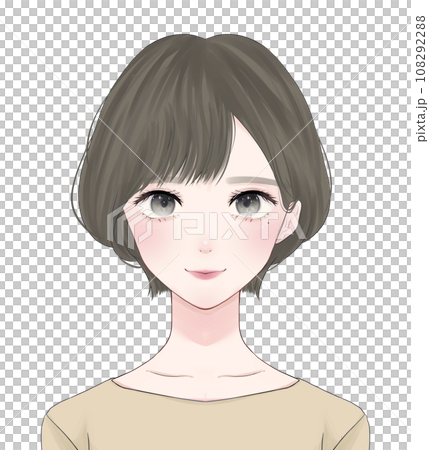 ショートカットの女性 108292288