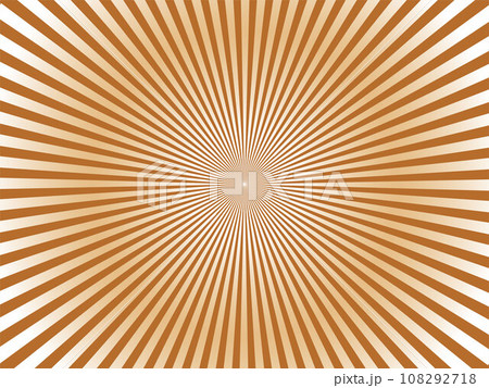 眩しく光り輝く集中線背景素材_オレンジ 108292718