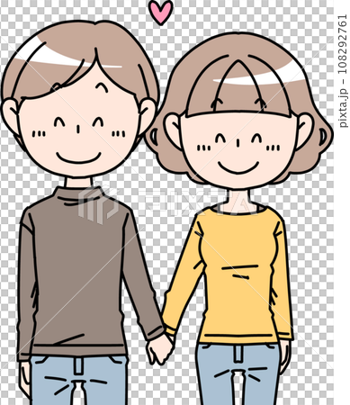 一個男人和一個女人有相互的感情,微笑 一個男人和一個女人有相互的感情,微笑 108292761