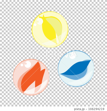 Japanese toy marble illustration material Japanese toy marble illustration material 108294219