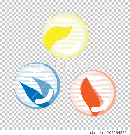 日本老玩具Ohajiki插畫素材 108294222