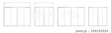 Real house window frame set collection isolated on white background Real house window frame set collection isolated on white background 108295694