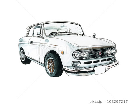 古くて白い車 108297217