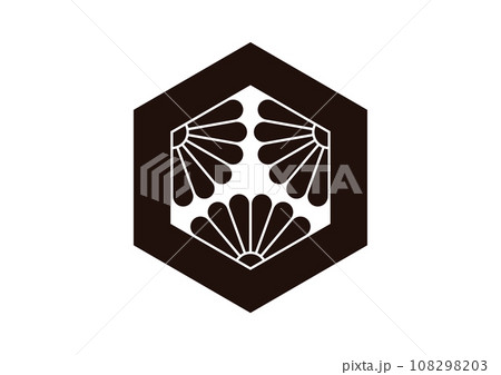 亀甲に三割菊 108298203