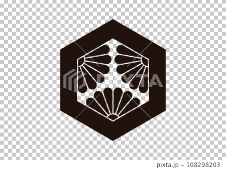 亀甲に三割菊 108298203