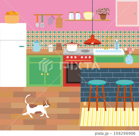 カラフルキッチン風景 108298906