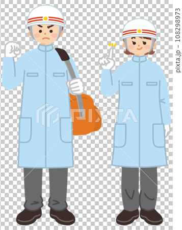 緊急救生員男女醫務工作者全身插畫 108298973
