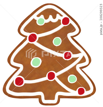 gingerbread Christmas tree with icing decoration gingerbread Christmas tree with icing decoration 108299323