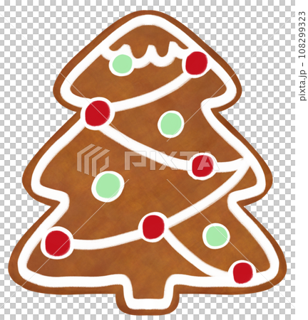 gingerbread Christmas tree with icing decoration gingerbread Christmas tree with icing decoration 108299323