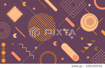 Group of memphis design elements isolated on a 108299593