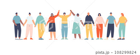 United people holding hands together 108299824