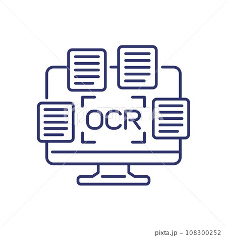 OCR line icon on white 108300252