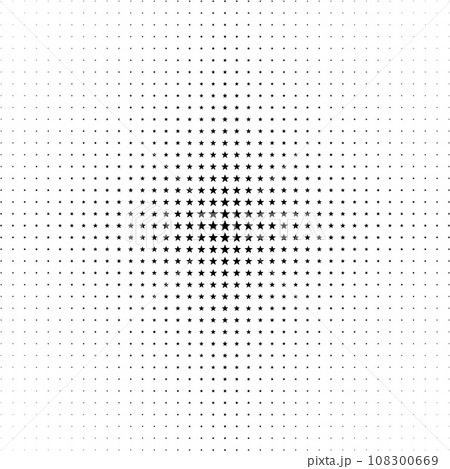 Halftone dotted background. Black stars isolated on white background. 108300669