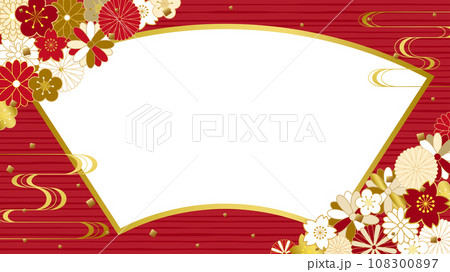 和風花柄の背景素材(フルHD 16:9) 和風花柄の背景素材(フルHD 16:9) 108300897