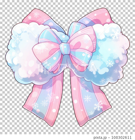 Pastel Bow And Fluffy Cute Ribbon Kawaii Pixta