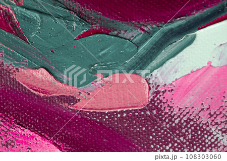 Multicolored texture painting. Abstract art background. oil on canvas. Rough brushstrokes of paint. 108303060