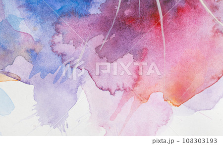Watercolor paint stains. Background with faint texture and distressed vintage grunge and watercolor paint stains in elegant. Watercolor paint stains. Background with faint texture and distressed vintage grunge and watercolor paint stains in elegant. 108303193