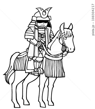 大将（騎馬・左・モノクロ 108304217