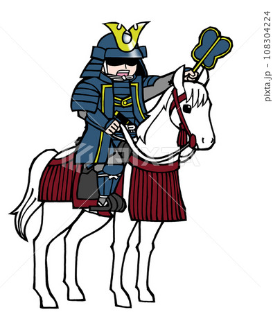 大将（騎馬かかれ・左・青 108304224