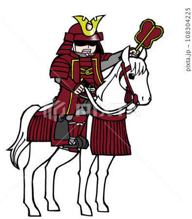 大将（騎馬かかれ・左・赤 108304225