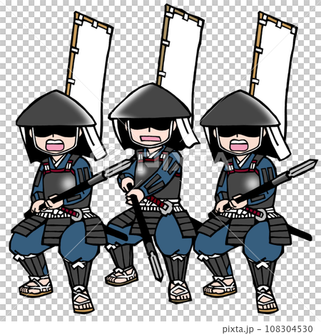 足軽セット（ヤリかまえ・前 108304530