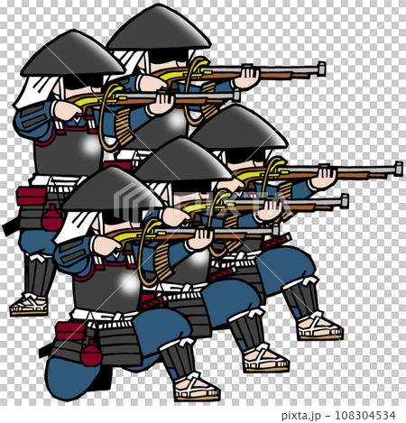 足軽セット(鉄砲・左 足軽セット(鉄砲・左 108304534