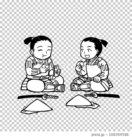 Ashigaru (holiday/monochrome) 108304586