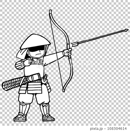 Ashigaru (Bow Hanatsu, left, monochrome) Ashigaru (Bow Hanatsu, left, monochrome) 108304614