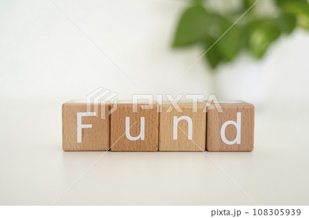 積み木で作ったアルファベット文字FUND 108305939