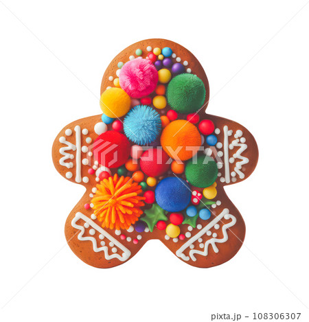 cute Christmas gingerbread decoration. cute Christmas gingerbread decoration. 108306307