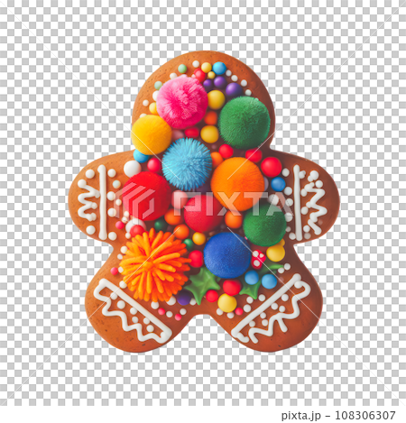 cute Christmas gingerbread decoration. cute Christmas gingerbread decoration. 108306307