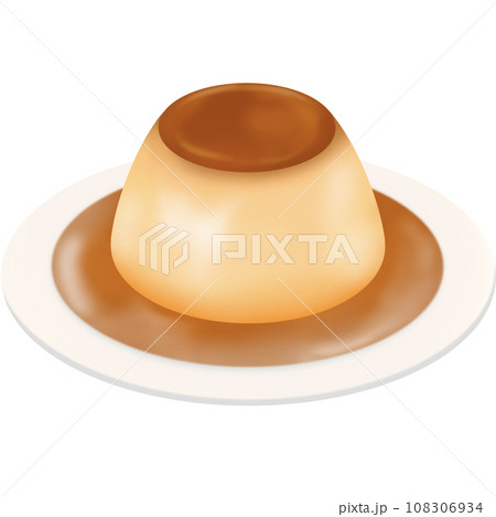 Egg custard tarts on white plan 108306934