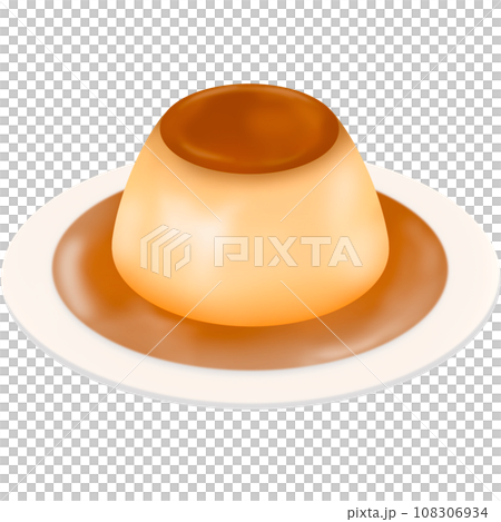 Egg custard tarts on white plan 108306934