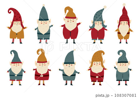 Collection of Cute Christmas Gnomes Collection of Cute Christmas Gnomes 108307081