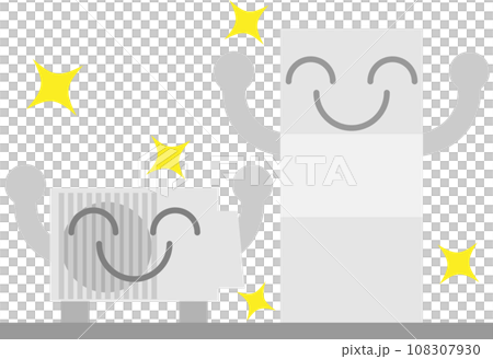 かわいい給湯機のキャラクター 108307930